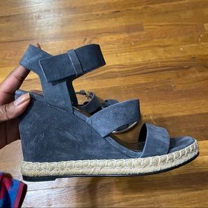 BALENCIAGA Blue Suede Wedge heels 💙